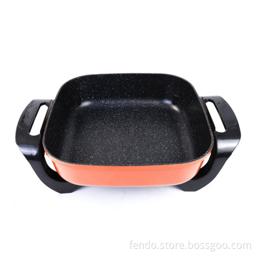 1600W Nonstick 6L Multi-Purpose Electric Frying Pan with Glass Lid